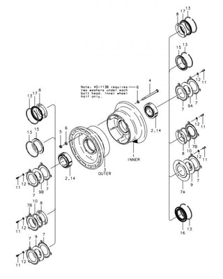 CLEVELAND 40-76B – NOSE 6.00-6 SESTAVA KOL